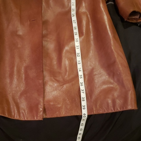 Vintage Long Leather Coat - Picture 4 of 8